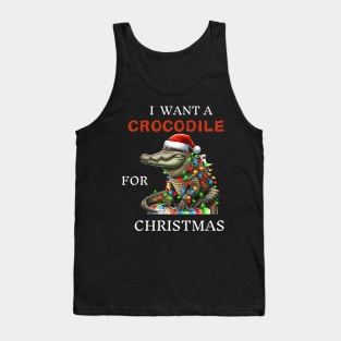 I Want A Crocodile For Christmas Xmas Crocodile for Kid Women Tank Top